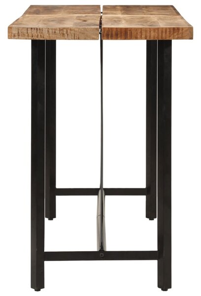 Tömör mangófa és vas bárasztal 150 x 70 x 107 cm