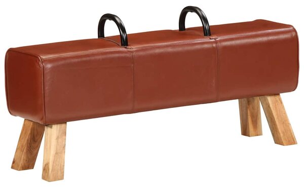 Barna valódi bőr tornapad 110 cm