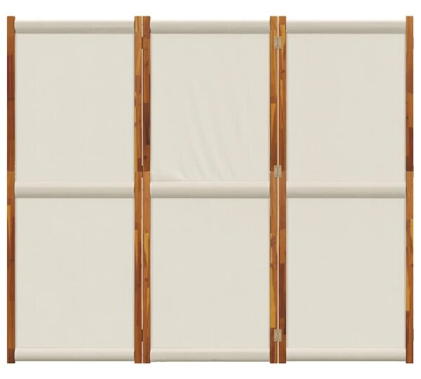 Világosszürke 3 paneles térelválasztó 210 x 180 cm