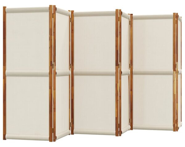 Világosszürke 6 paneles térelválasztó 420 x 180 cm