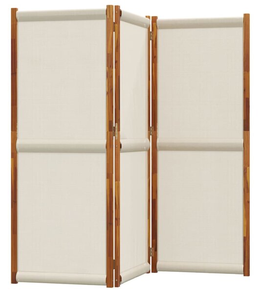 Világosszürke 3 paneles térelválasztó 210 x 180 cm