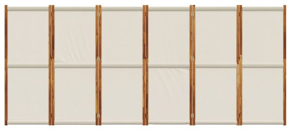 Világosszürke 6 paneles térelválasztó 420 x 180 cm
