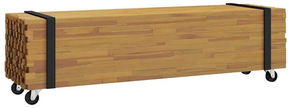 TV állvány Barna 110 x 30 x 30 cm Tömör Teakfa