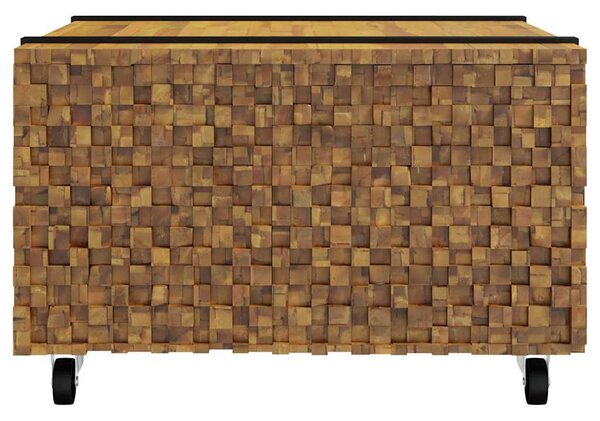 Dohányzóasztal Barna 60 x 60 x 38 cm Tömör Teakfa
