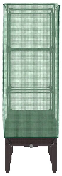 Rattan megjelenésű magaságyás melegháztakaróval 80x40x140 cm