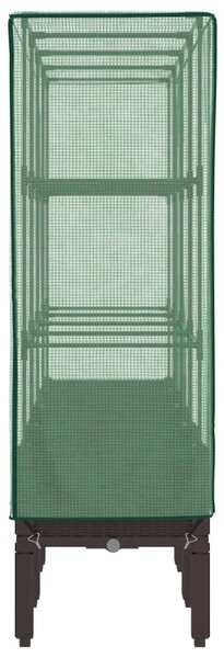 Rattan megjelenésű magaságyás melegháztakaróval 160x40x140 cm
