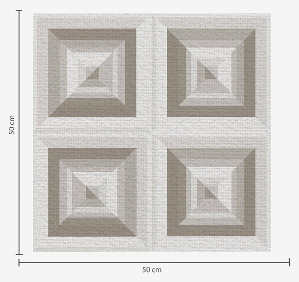 Tapéta Geometrikus háromdimenziós minta szürke és bézs színben, Tapétá skandináv stílusban, a00187 : Uwalls.hu