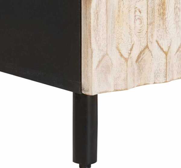 TV szekrény polcokkal Fehér mosott felület 105 x 33,5 x 46 cm