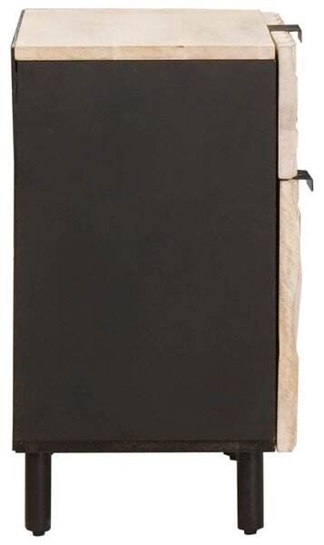 Éjjeliszekrény fiókkal Fehér 50 x 33 x 60 cm Tömör Mangófát