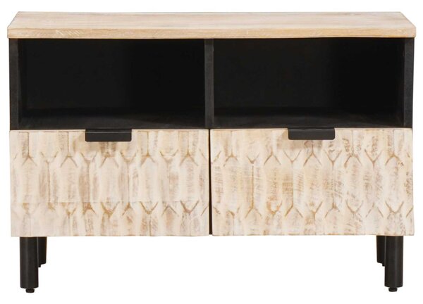TV szekrény fiókkal Fehér mosott felület 70 x 33,5 x 46 cm