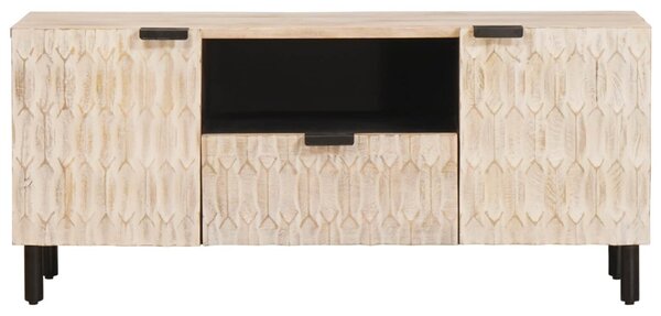 TV szekrény fiókkal Fehér mosott felület 105 x 33 x 46 cm