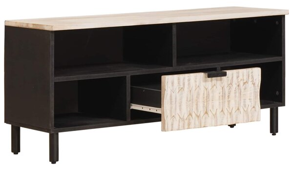 TV szekrény fiókkal Fehér mosott felület 100 x 33 x 46 cm