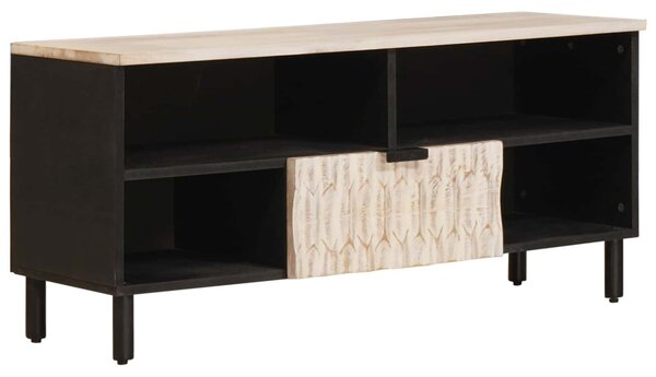 TV szekrény fiókkal Fehér mosott felület 100 x 33 x 46 cm