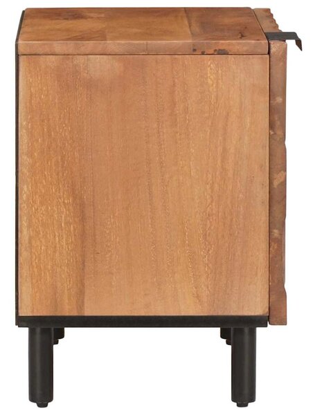 Éjjeliszekrény 2 db Barna 40 x 33 x 46 cm Tömör Mangófát