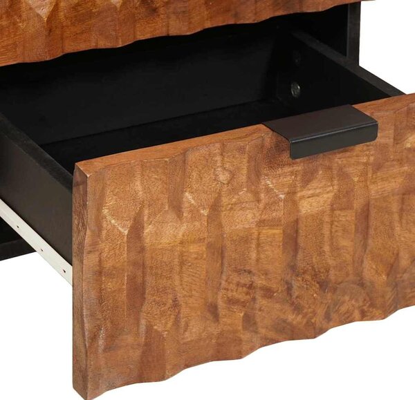 Éjjeliszekrény 2 pcs Barna 40 x 33 x 46 cm Tömör Mangófát
