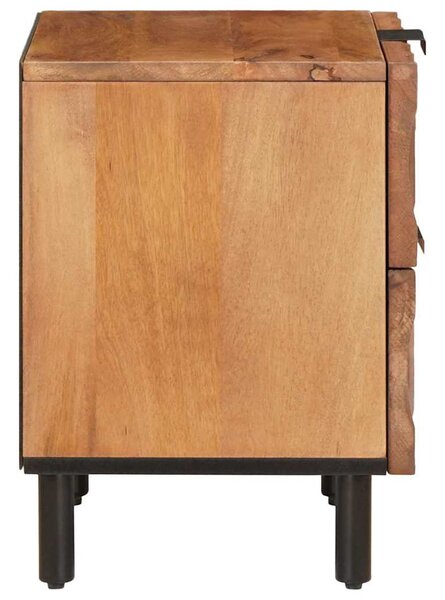 Éjjeliszekrény 2 pcs Barna 40 x 33 x 46 cm Tömör Mangófát