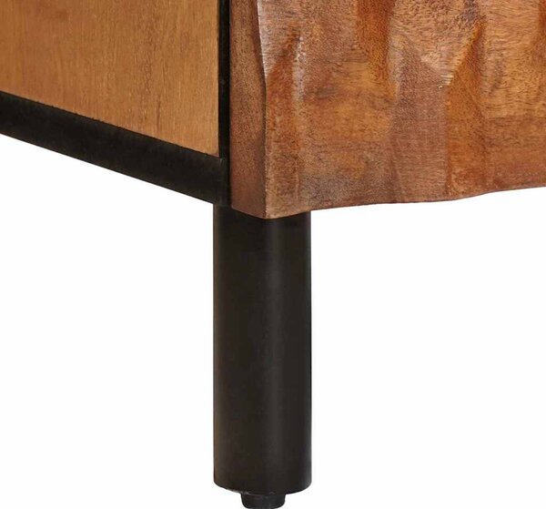 Éjjeliszekrény 2 pcs Barna 40 x 33 x 46 cm Tömör Mangófát