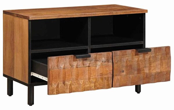 TV szekrény Akácbarna felület 70 x 33,5 x 46 cm Tömör Mangófát