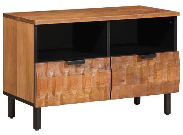 TV szekrény Akácbarna felület 70 x 33,5 x 46 cm Tömör Mangófát