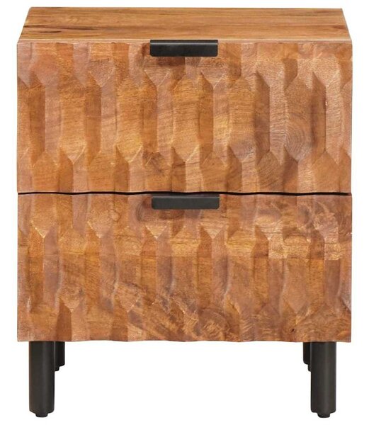 Éjjeliszekrény 2 pcs Barna 40 x 33 x 46 cm Tömör Mangófát