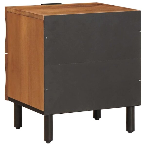 Éjjeliszekrény 2 pcs Barna 40 x 33 x 46 cm Tömör Mangófát