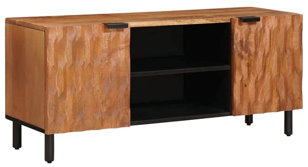 TV szekrény Akácbarna felület 105 x 33,5 x 46 cm Tömör Mangófát