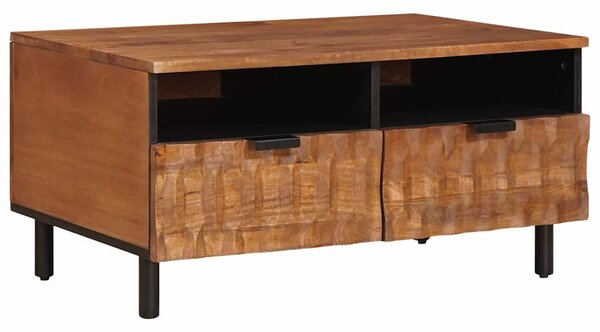 Dohányzóasztal fiókkal Barna 80 x 54 x 40 cm Tömör Mangófát