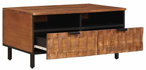 Dohányzóasztal fiókkal Barna 80 x 54 x 40 cm Tömör Mangófát
