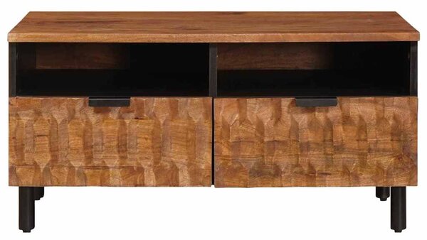 Dohányzóasztal fiókkal Barna 80 x 54 x 40 cm Tömör Mangófát