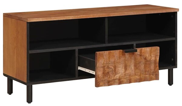TV szekrény Akácbarna felület 100 x 33,5 x 46 cm Tömör Mangófát