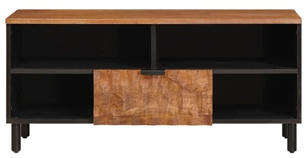 TV szekrény Akácbarna felület 100 x 33,5 x 46 cm Tömör Mangófát
