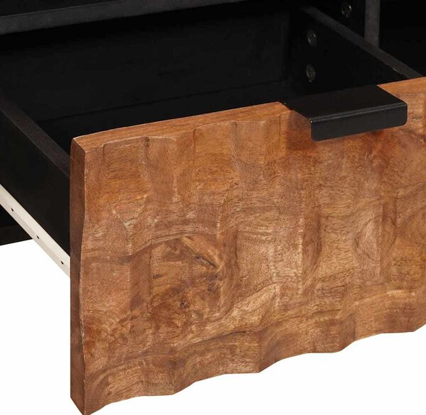 TV szekrény Akácbarna felület 100 x 33,5 x 46 cm Tömör Mangófát