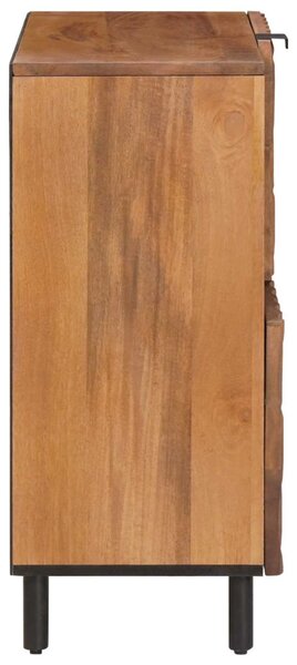 Széf tárolóval Akácbarna felület 80 x 33 x 75 cm Tömör Mangófát