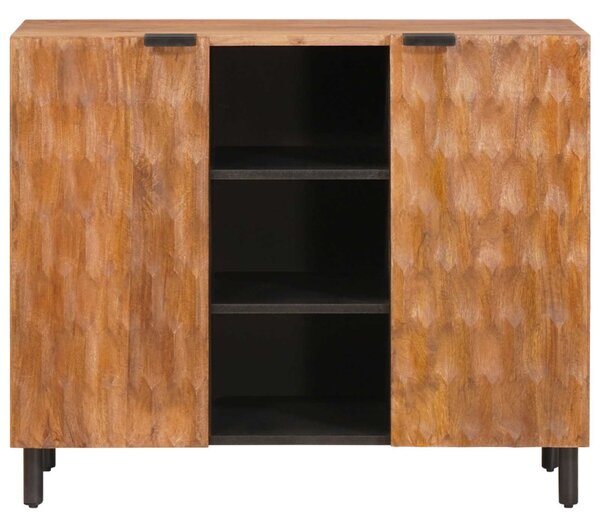 Széf polcokkal Akácbarna felület 90 x 33 x 75 cm Tömör Mangófát