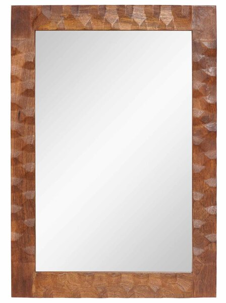Fürdőszobai tükör tükörrel Akácbarna felület 50 x 70 x 2,5 cm