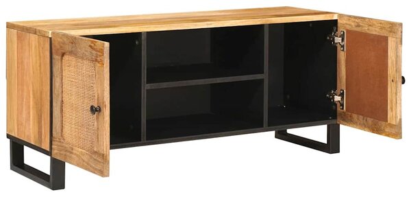 TV szekrény polcokkal Barna 105 x 33 x 46 cm Tömör Mangófát