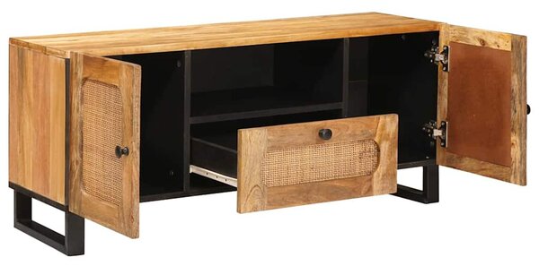 TV szekrény fiókkal Barna 105 x 33 x 46 cm Tömör Mangófát