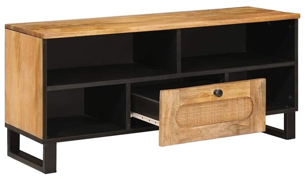 TV szekrény fiókkal Barna 100 x 33 x 46 cm Tömör Mangófát