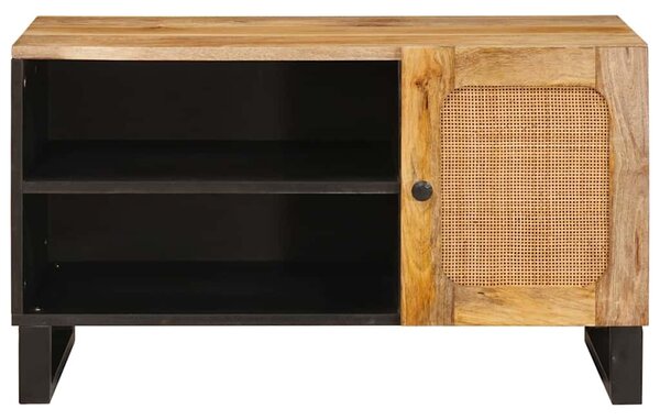 TV szekrény tárolóval Barna 80 x 33 x 46 cm Tömör Mangófát