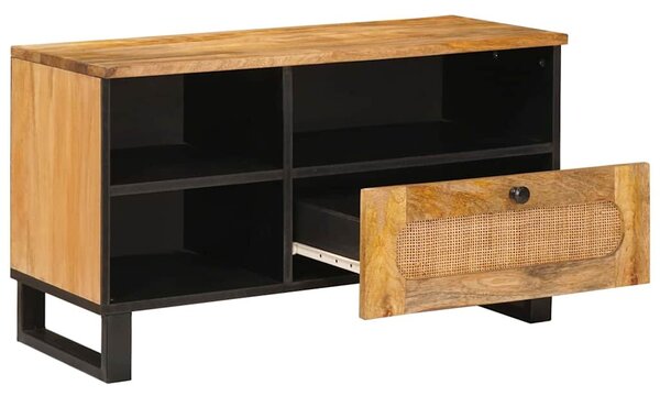 TV szekrény fiókkal Barna 80 x 33 x 46 cm Tömör Mangófát
