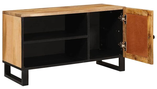 TV szekrény tárolóval Barna 80 x 33 x 46 cm Tömör Mangófát