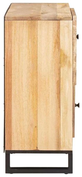 Széf tárolóval ajtóval Barna 80 x 33 x 75 cm Tömör Mangófát