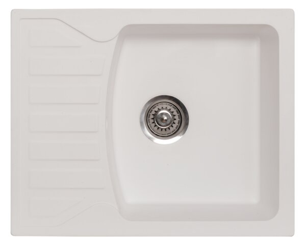 Quadro M Metalac 144114 Gránit Mosogatótálca - Extra mély, Csepegtetőtálcás, Fehér