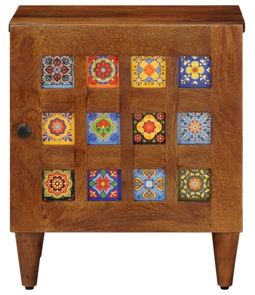 Éjjeliszekrény 2 pcs Barna 40 x 33 x 46 cm Tömör Mangófát