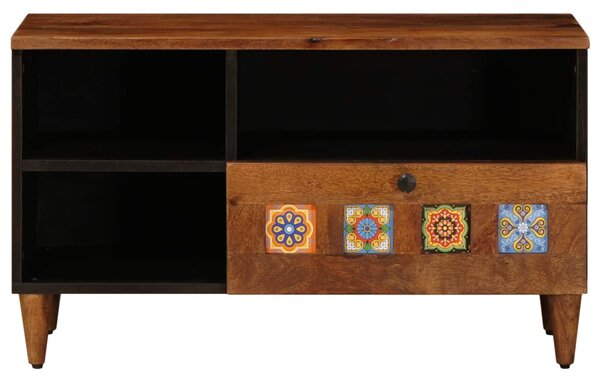 TV szekrény fiókkal Dió 80 x 33 x 46 cm Tömör Mangófát