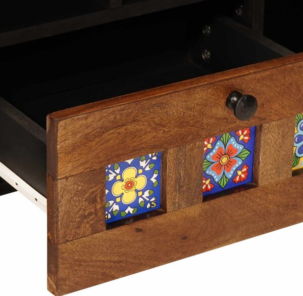 TV szekrény fiókkal Dió 100 x 33 x 46 cm Tömör Mangófát