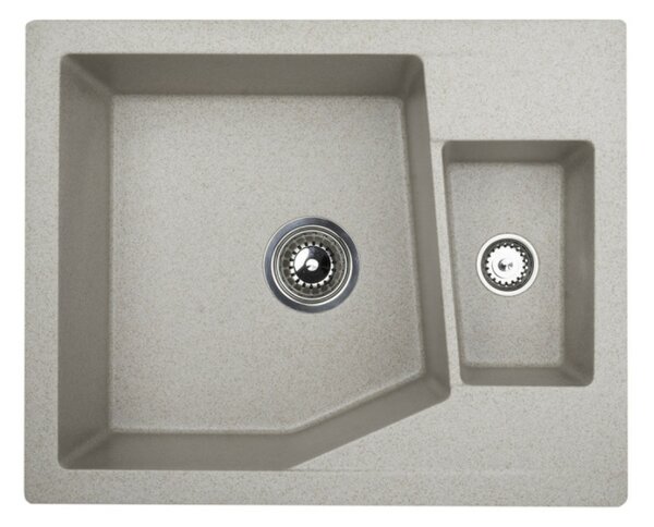 Linea M 1.5D Metalac 192042 Gránit Mosogatótálca - Extra mély, Egymedencés, Bézs