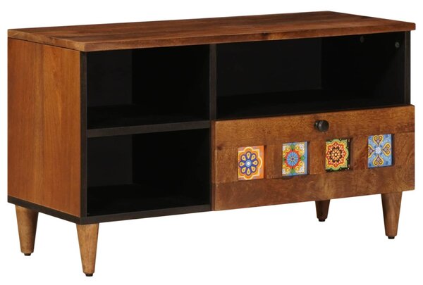 TV szekrény fiókkal Dió 80 x 33 x 46 cm Tömör Mangófát