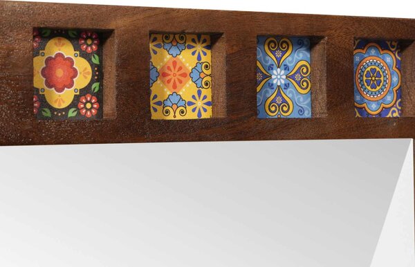 Fürdőszobai tükör tárolóval Dió 50 x 70 x 3 cm Tömör Mangófát