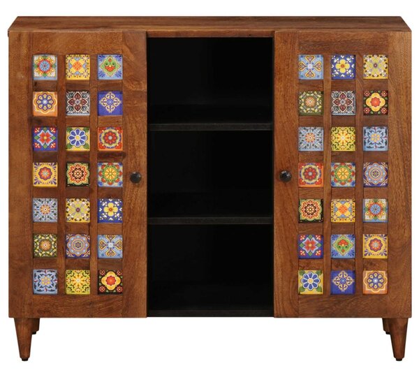 Széf polcokkal tárolóval Dió 90 x 33,5 x 75 cm Tömör Mangófát